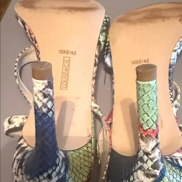 Louise et Cie Multicolor Snakeskin Heels - Picture 7 of 10